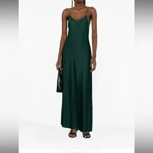 NWT SAINT LAURENT Open-Back Maxi Dress